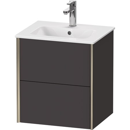 Xviu Two Drawer Wall-Mount Vanity Unit Graphite